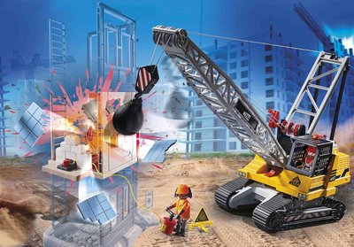 70442 PLAYMOBIL City Action Kabelgraafmachine met bouwonderdeel