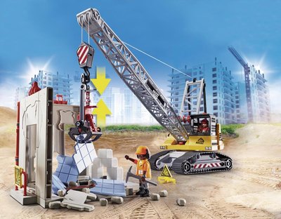 70442 PLAYMOBIL City Action Kabelgraafmachine met bouwonderdeel