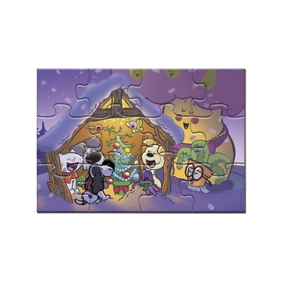 71270 Woezel en Pip Kerstpuzzel 2x12 stukjes
