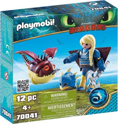 70041 PLAYMOBIL Dragons Astrid in vliegpak en Schrokop