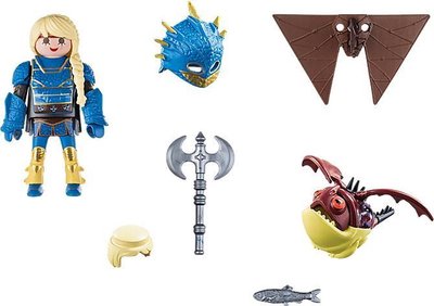 70041 PLAYMOBIL Dragons Astrid in vliegpak en Schrokop