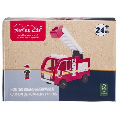 99781 Playing Kids Houten Brandweerwagen