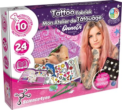 15861 Science4you OnneDi Tattoo Fabriek Experimenteerdoos 10 Experimenten