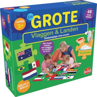 92706 Goliath Grote Vloerpuzzel Vlaggen & Landen 48 stukjes