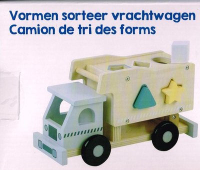 43046 Playing Kids Houten Vrachtwagen/vormenstoof