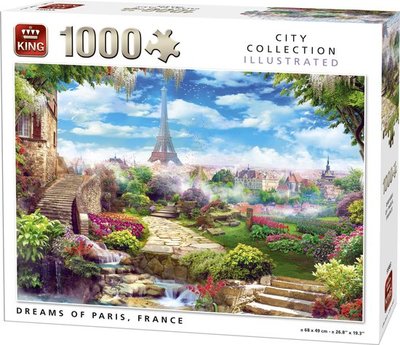 55983 KING Puzzel Dreams of Paris 1000 Stukjes