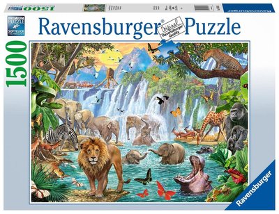 164615 Ravensburger Puzzel Waterval in de jungle 1500 stukjes