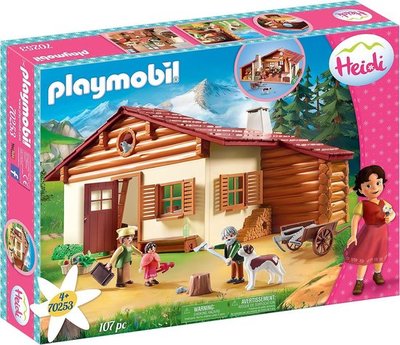 70253 Heidi met grootvader bij de alpenhut