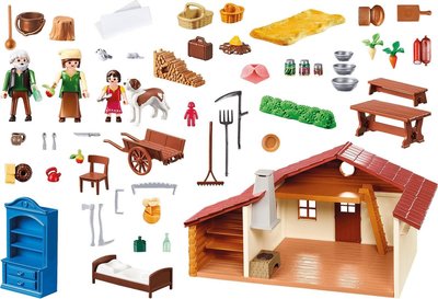 70253 PLAYMOBIL Heidi met grootvader bij de alpenhut