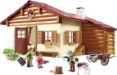 70253 Heidi met grootvader bij de alpenhut