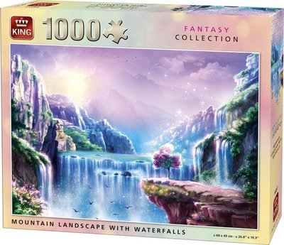 56057 KING Puzzel Mountain Landscape with Waterfalls 1000 stukjes
