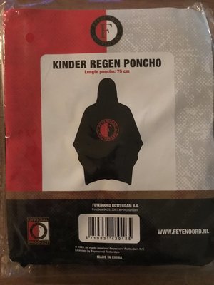 0185 Feyenoord kinder regen poncho lengte 75cm