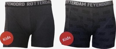35883 Feyenoord boxershort zwart 2-pack maat 116-122