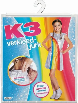 7881 K3  Verkleedkleding  Verkleedjurk regenboog 9-11 jaar  Maat 152