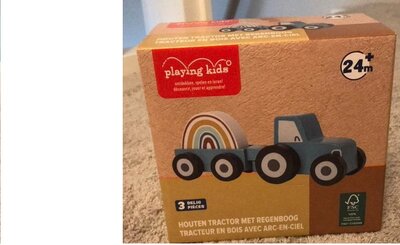 41695 Playing Houten Kids Tractor met Regenboog