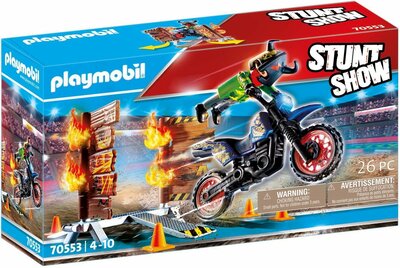 70553 PLAYMOBIL Stuntshow Motor met vuurmuur