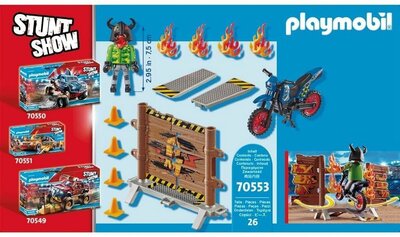 70553 PLAYMOBIL Stuntshow Motor met vuurmuur
