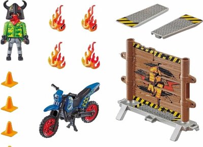 70553 PLAYMOBIL Stuntshow Motor met vuurmuur