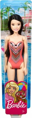 04157 Barbie Strand Pop Zwart Haar