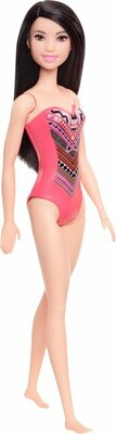 04157 Barbie Strand Pop Zwart Haar