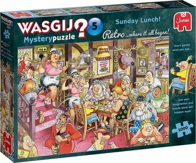 25009 Jumbo Puzzel Wasgij Retro Mystery 5 Sunday Lunch! 1000 Stukjes