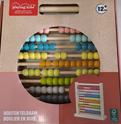 06489 Playing Kids Houten Telraam Pastel Gekleurd