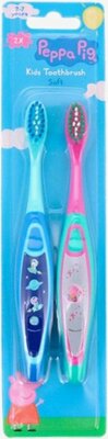 44284B Peppa Pig tandenborstels 2 stuks Blauw/Roze 2 tot 7 jaar