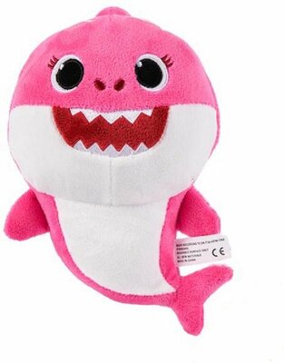 00292 Baby Shark Pluche Knuffel Roze 25 cm