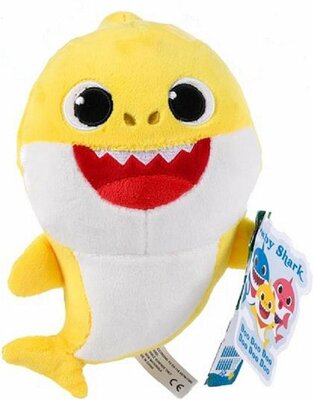 00285 Baby Shark Pluche Knuffel Geel 25 cm