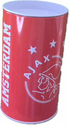 31458 Ajax Spaarpot Rood  14 x 7 cm  Blik