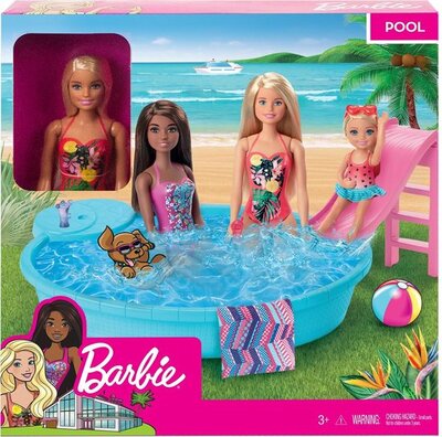 96841 Barbie Zwembad met Barbiepop