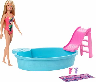 96841 Barbie Zwembad met Barbiepop