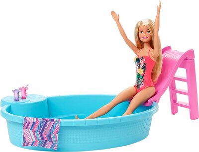 96841 Barbie Zwembad met Barbiepop