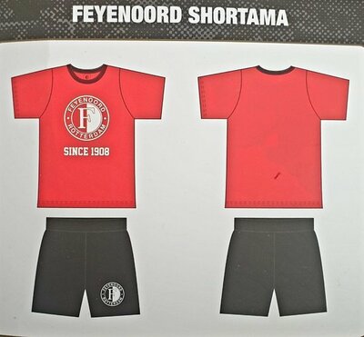 36187 Feyenoord Shortama Rood/Zwart Mt. 140/146