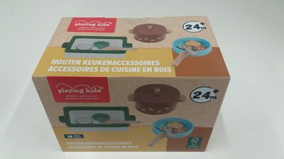 79001 Playing Kids Houten Keukenaccessoires 10-delig