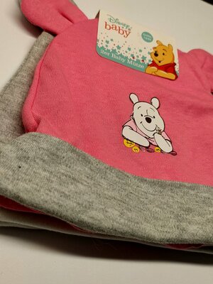 96361 Disney Winnie the Pooh Baby Mutsjes set van 2 Maat 86/92