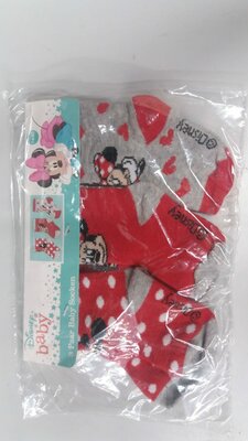 95944 Disney Minnie Mouse Sokken (hoog model) 3 paar 74-80