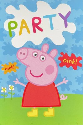 30421 Peppa Pig Uitnodigingskaarten 5 stuks