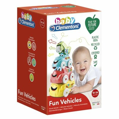 17111 Baby Clementoni Fun Vehicles stapelvoertuigen