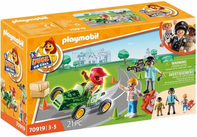 70919 PLAYMOBIL Duck On Call  Ambulance actie. Help de racer!