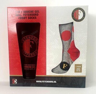 31960 Feyenoord Funny Socks + 2 in 1 douchegel