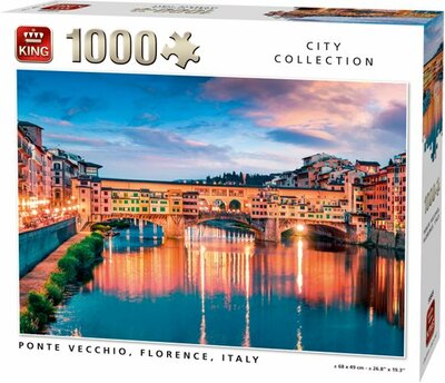 55849 King Puzzel Ponte Vecchio, Florence, Italië 1000 Stukjes