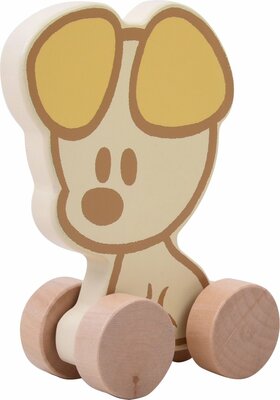 98777 Woezel en Pip Houten Figuur op Wielen  Pip figuur  16 cm