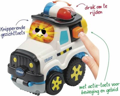 57233 VTech Toet Toet Press and Go Politie Pieter met Licht en Geluid