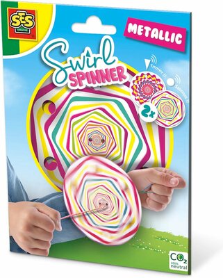 02227 SES  Swirl spinner  Metallic  2 spinners met neon draad