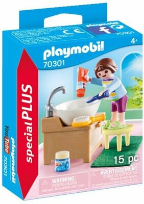 70301 PLAYMOBIL  Kind met wastafel