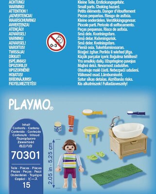 70301 PLAYMOBIL  Kind met wastafel