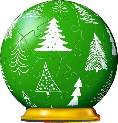 112708 Ravensburger Kerstbal Kerstboom  3D puzzel  puzzelbal  54 stukjes  Groen
