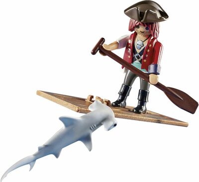 70598 PLAYMOBIL Special Plus Piraat met vlot en hamerhaai 
