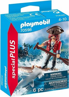 70598 PLAYMOBIL Special Plus Piraat met vlot en hamerhaai 